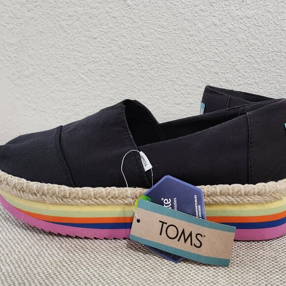 TOMS Womens Alpargata Platform Rope High Slip On Size 9 - Picture 4 of 9